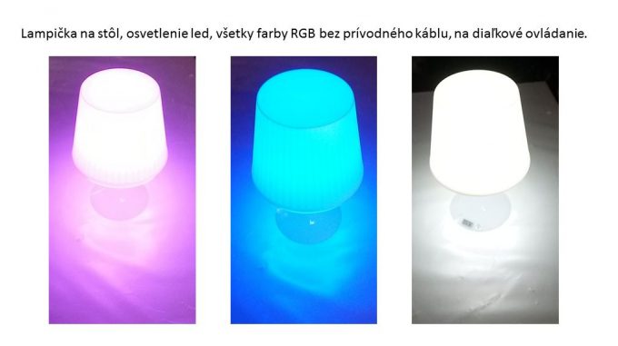 Lampička na stôl, LED RGB